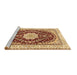 Sideview of Machine Washable Medallion Brown Traditional Rug, wshtr3525brn