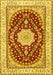 Medallion Yellow Traditional Rug, tr3525yw