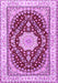 Machine Washable Medallion Purple Traditional Area Rugs, wshtr3525pur