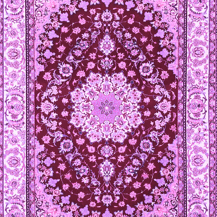 Machine Washable Medallion Purple Traditional Area Rugs, wshtr3525pur