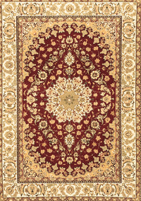 Medallion Brown Traditional Rug, tr3525brn