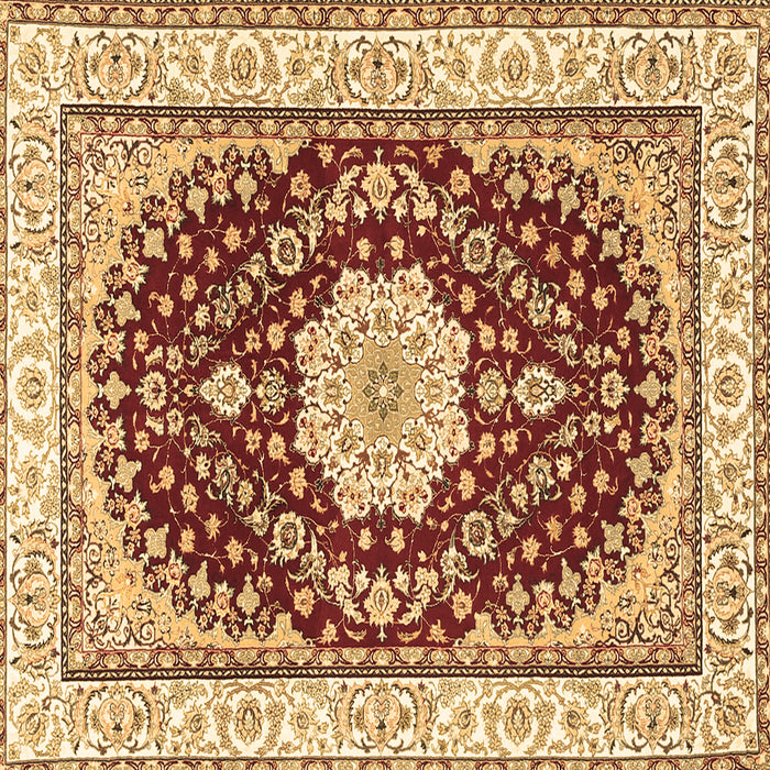Square Medallion Brown Traditional Rug, tr3525brn
