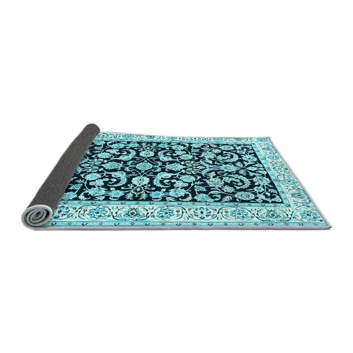 Sideview of Persian Light Blue Traditional Rug, tr3526lblu