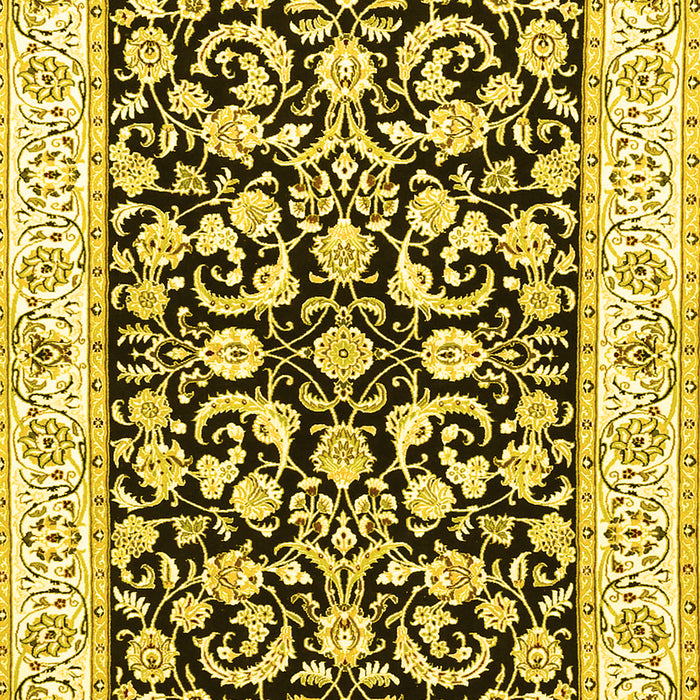 Machine Washable Persian Yellow Traditional Rug, wshtr3526yw