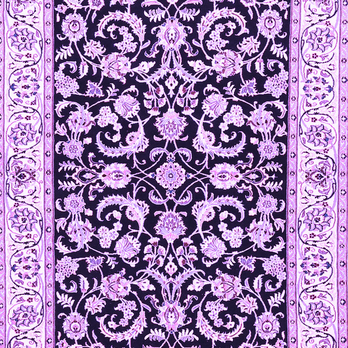 Machine Washable Persian Purple Traditional Area Rugs, wshtr3526pur