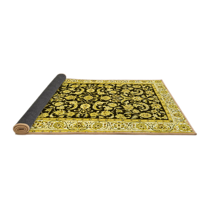 Sideview of Persian Yellow Traditional Rug, tr3526yw