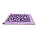 Sideview of Machine Washable Persian Purple Traditional Area Rugs, wshtr3526pur