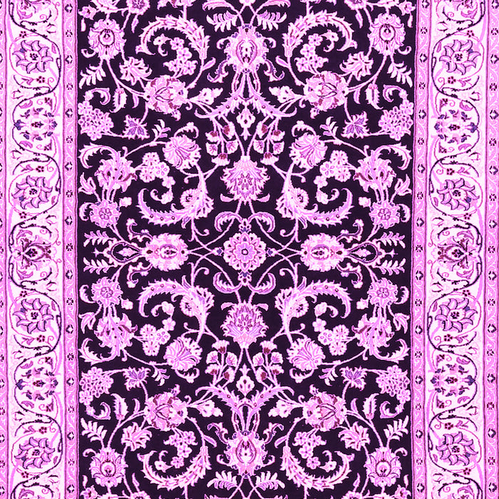 Machine Washable Persian Pink Traditional Rug, wshtr3526pnk