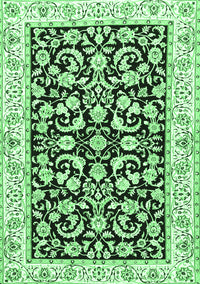 Persian Emerald Green Traditional Rug, tr3526emgrn