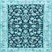 Square Machine Washable Persian Light Blue Traditional Rug, wshtr3526lblu