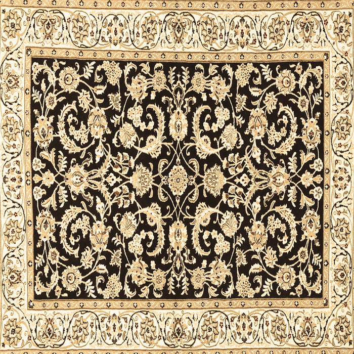 Square Persian Brown Traditional Rug, tr3526brn