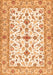 Serging Thickness of Machine Washable Persian Orange Traditional Area Rugs, wshtr3527org