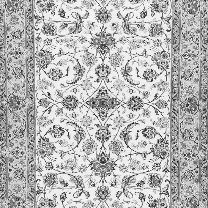 Serging Thickness of Machine Washable Persian Gray Traditional Rug, wshtr3527gry