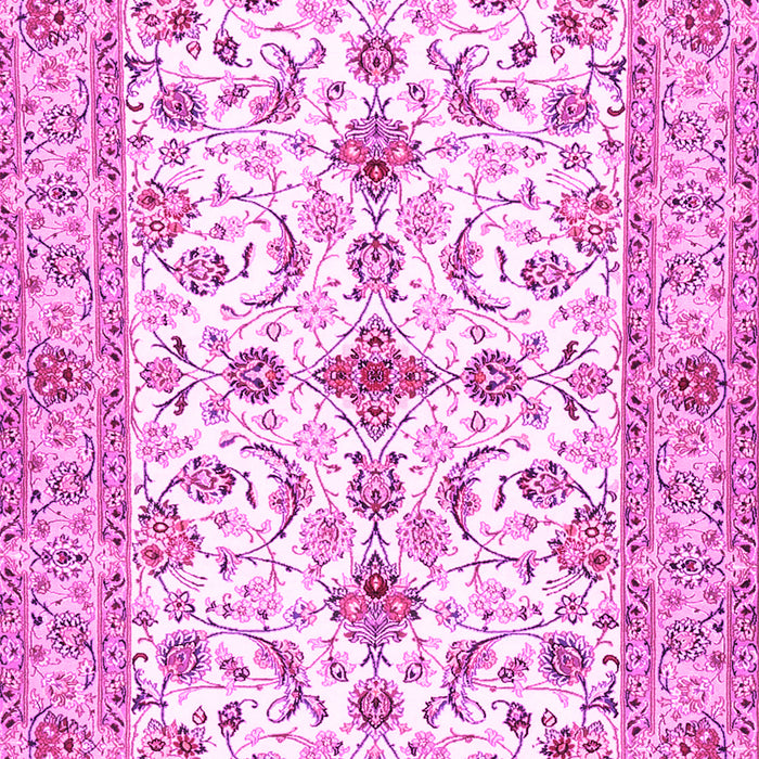 Machine Washable Persian Pink Traditional Rug, wshtr3527pnk