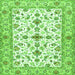 Serging Thickness of Persian Green Traditional Rug, tr3527grn