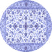 Round Persian Blue Traditional Rug, tr3527blu