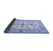 Sideview of Persian Blue Traditional Rug, tr3527blu