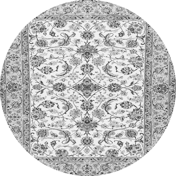 Machine Washable Persian Gray Traditional Rug, wshtr3527gry