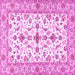 Square Persian Pink Traditional Rug, tr3527pnk