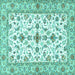 Square Persian Turquoise Traditional Rug, tr3527turq