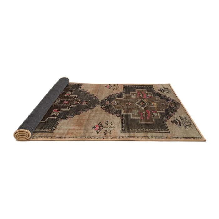 Sideview of Traditional Bakers Brown Persian Rug, tr3528