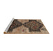 Sideview of Machine Washable Traditional Bakers Brown Rug, wshtr3528