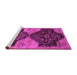 Sideview of Machine Washable Persian Pink Traditional Rug, wshtr3528pnk