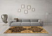 Machine Washable Persian Brown Traditional Rug in a Living Room,, wshtr3528brn