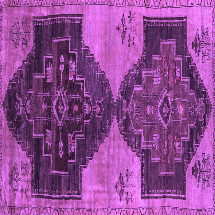 Square Machine Washable Persian Purple Traditional Area Rugs, wshtr3528pur