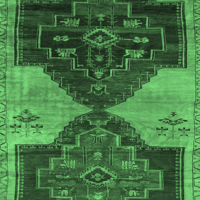Machine Washable Persian Emerald Green Traditional Area Rugs, wshtr3528emgrn