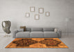 Machine Washable Persian Orange Traditional Area Rugs in a Living Room, wshtr3528org