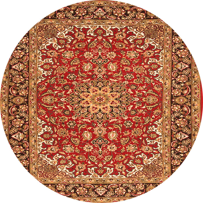 Square Medallion Orange Traditional Rug, tr3529org