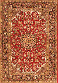 Medallion Orange Traditional Rug, tr3529org