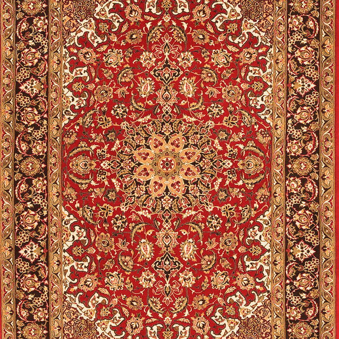 Medallion Orange Traditional Rug, tr3529org