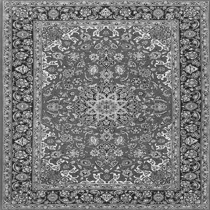 Serging Thickness of Medallion Gray Traditional Rug, tr3529gry
