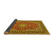 Sideview of Medallion Yellow Traditional Rug, tr3529yw