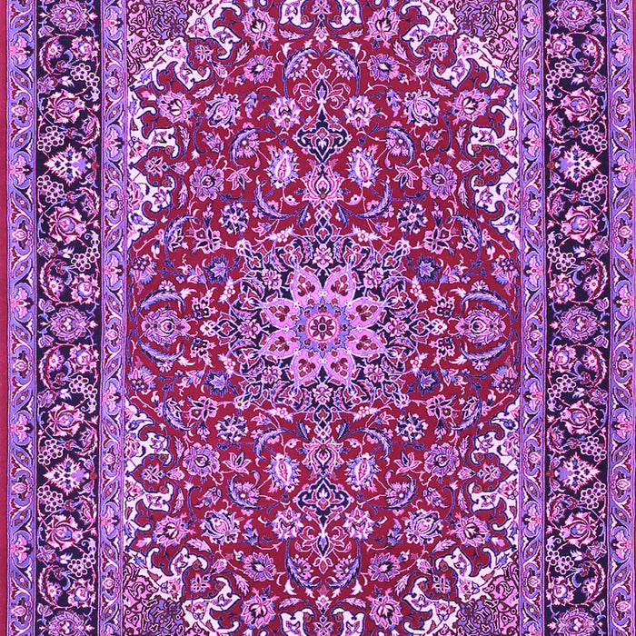 Medallion Purple Traditional Rug, tr3529pur