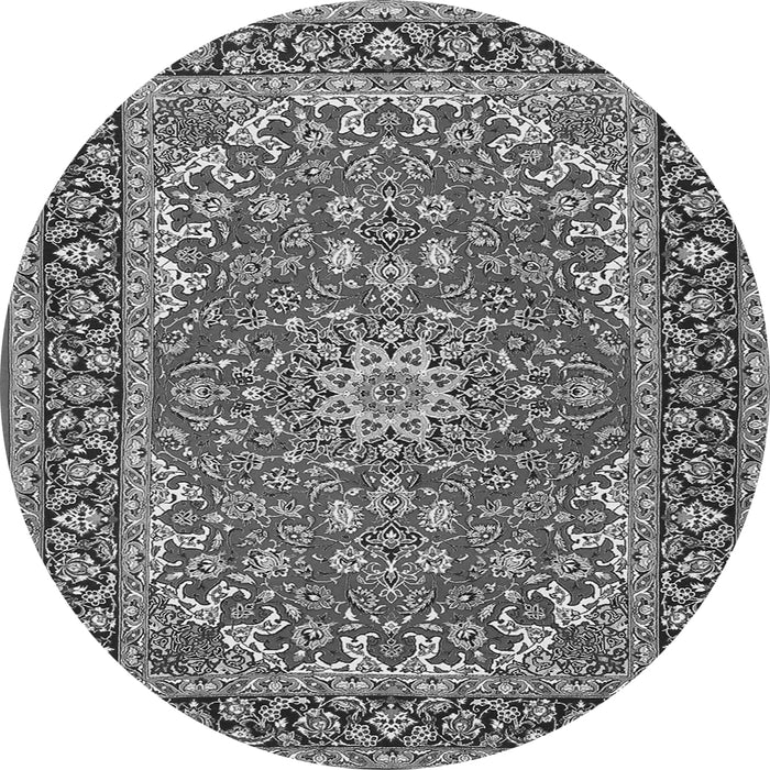 Square Medallion Gray Traditional Rug, tr3529gry