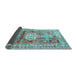 Sideview of Geometric Light Blue Traditional Rug, tr352lblu