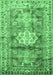 Geometric Emerald Green Traditional Rug, tr352emgrn