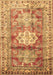 Machine Washable Geometric Brown Traditional Rug, wshtr352brn