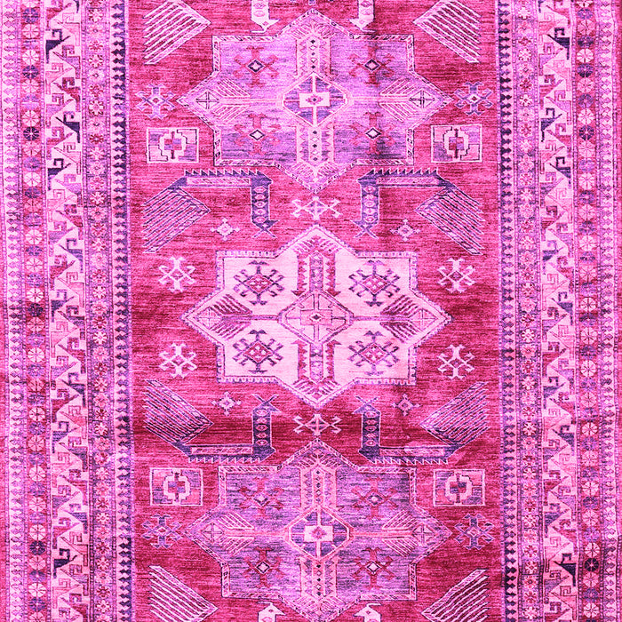 Machine Washable Geometric Pink Traditional Rug, wshtr352pnk