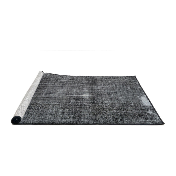 Sideview of Machine Washable Traditional Light Black Rug, wshtr3530
