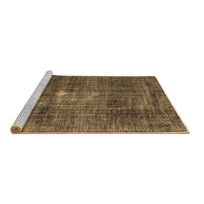 Sideview of Machine Washable Persian Brown Traditional Rug, wshtr3530brn