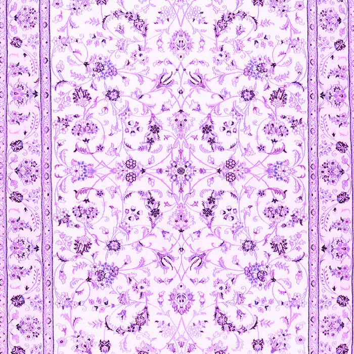Machine Washable Persian Purple Traditional Area Rugs, wshtr3531pur