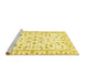 Sideview of Machine Washable Persian Yellow Traditional Rug, wshtr3531yw