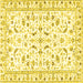 Square Persian Yellow Traditional Rug, tr3531yw