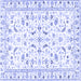 Square Persian Blue Traditional Rug, tr3531blu