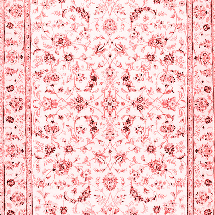 Machine Washable Persian Red Traditional Rug, wshtr3531red