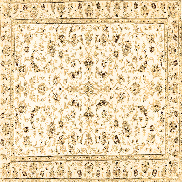 Square Persian Brown Traditional Rug, tr3531brn